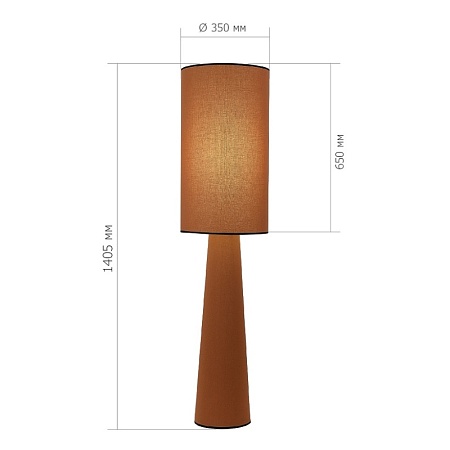 Светильник напольный ST-Luce Кирпичный/Кирпичный, Черный E27 1*40W SL1354.605.01 - фото