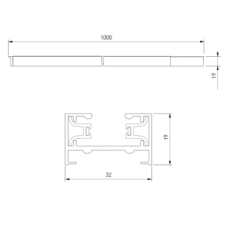 Однофазный шинопровод белый1м 85079/00 Elektrostandard - фото