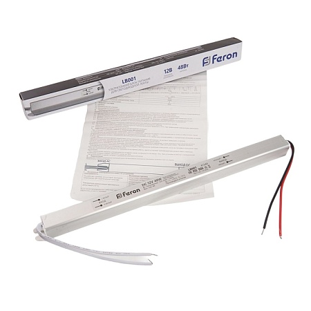 Трансформатор электронный для светодиодной ленты 48W 12V (драйвер), LB001 FERON - фото