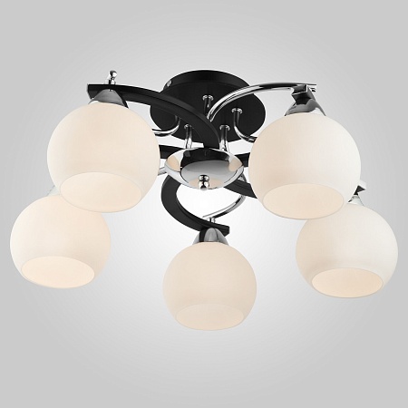 Потолочный светильник Eurosvet 9654/5 хром/черный - фото