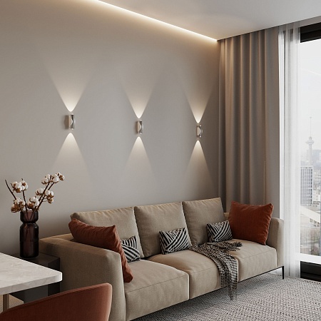 Настенный светодиодный светильник Steel LED белый/сталь 40109/LED белый/сталь Elektrostandard - фото