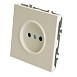 Розетка 1-местная с защитной шторкой (механизм), STEKKER, б/з, 250В, 16А, серия Эмили, RST16-5109-01 , белый фарфор, soft touch - фото