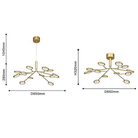 Подвесная/потолочная люстра F-Promo 4253-12P - фото