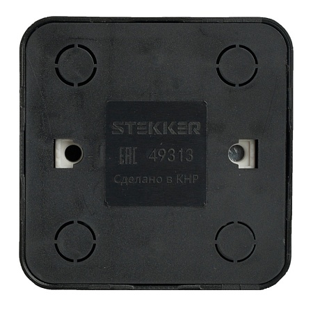 Выключатель открытой установки 2-клавишный, STEKKER, 250В, 10А, IP20, серия София, серебро, MSW10-20-03 - фото