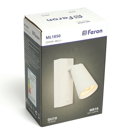 Светильник Feron ML1850 BELL, 35W, 230V, GU10, белый - фото