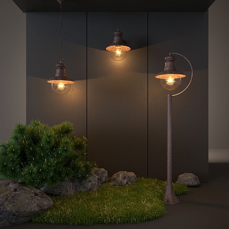 Уличный настенный светильник Talli D IP44 GL 3002D брауни Elektrostandard - фото