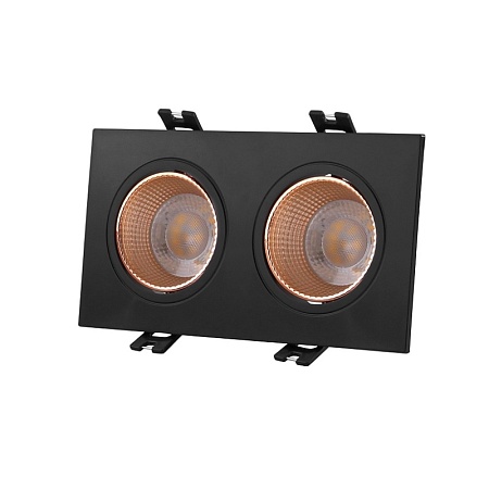 DK3072-BBR Встраиваемый светильник, IP 20, 10 Вт, GU5.3, LED, черный/бронзовый, пластик - фото