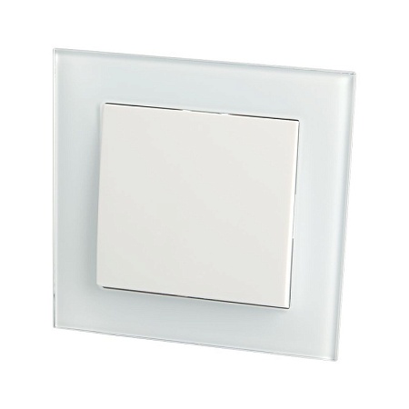 Выключатель 1-клавишный STEKKER, GLS10-7003-01, 250В, 10А, серия Катрин, белый - фото