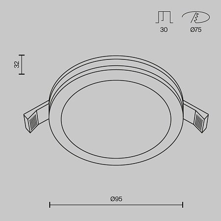 Встраиваемый светильник Technical Phanton DL303-L12B - фото