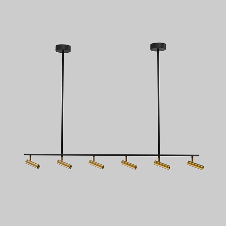 Потолочный светильник Eurosvet 20252/6 LED черный/латунь - фото