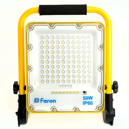 Светодиодный прожектор Feron LL-951 переносной с зарядным устройством IP66 50W 6400K - фото
