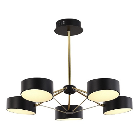 Светильник потолочный Черный, Золотистый/Черный LED 5*10W SLE6005-402-05 - фото