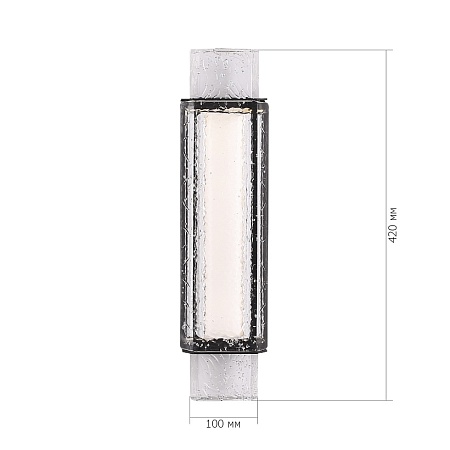 Светильник настенный ST-Luce черный/прозрачный LED 1*11W 3000K SL6140.401.01 - фото
