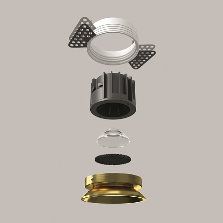 Встраиваемый светильник Technical Round DL058-12W3K-TRS-BS - фото