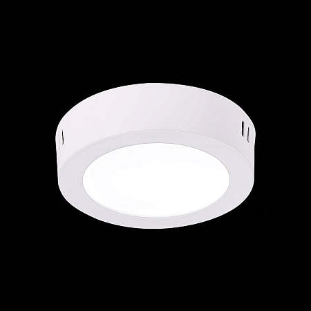 Светильник настенно-потолочный Белый LED 1*6W 4000K 370Lm Ra80 120° IP20 D110xH28 90-26 ST112.542.06 - фото