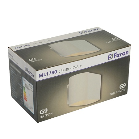 Светильник настенный Feron ML1780 Oval MR16 35W, 230V, G9,15W, белый IP20 - фото