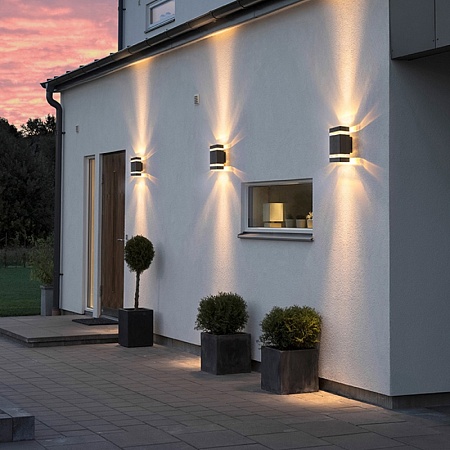 Светильник садово-парковый Feron DH0806, на стену вверх,  E27 230V, черный - фото