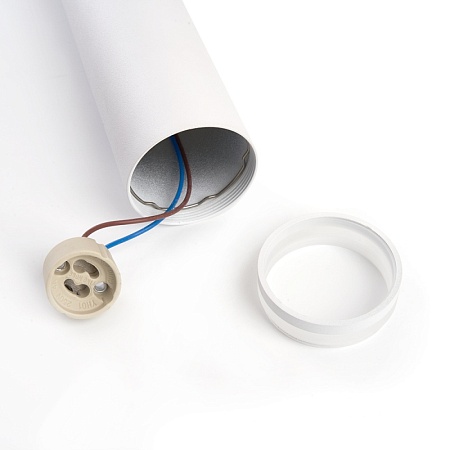 Светильник потолочный Feron ML1708 Barrel LUNA на подвесе  MR16 35W 230V, белый 55*200 - фото