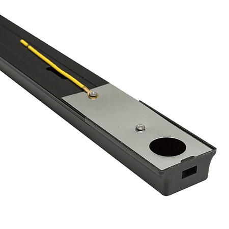 Шинопровод для трековых однофазных светильников, черный, 1м,  в наборе токоввод, заглушка, крепление, CAB1003 - фото