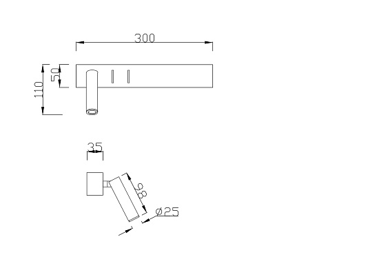 Настенный светильник (бра) Technical Comodo C031WL-L8B3K - фото