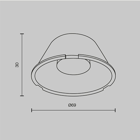Линза ⌀69mm 24°   для Focus Led 30Вт - фото