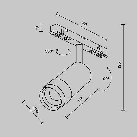 Трековый светильник Technical TR212-4-12WTW-DD2-Z-B - фото