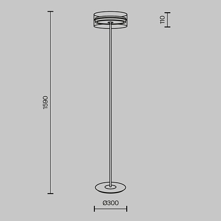 Напольный светильник (торшер) Maytoni Dress code MOD348FL-L24BBS3K - фото