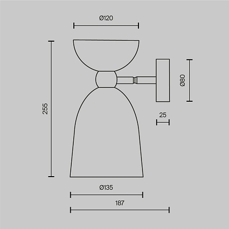 Настенный светильник (бра) Maytoni Cloches MOD113WL-01W - фото