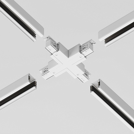 Коннектор Х-образный Trinity белый - фото