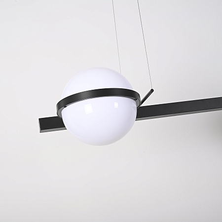 Реечный Подвесной Светильник Palma Wall Lamp 3 Шара + 1 Вазон Горизонтальная Imperiumloft 204173-22 - фото