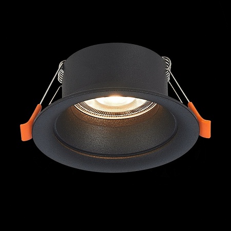 Св-к встр. Черный GU10 1*50W D89xH40 220V Без ламп ST200.408.01 - фото