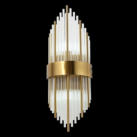 Светильник настенный ST-Luce Латунь/Латунь, Прозрачный E14 2*60W SL1158.301.02 - фото