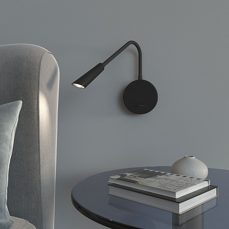 Светильник настенный светодиодный Stem 40120/LED черный Elektrostandard - фото