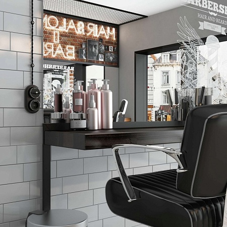 Переключатель/выключатель одноклавишный Vintage черный матовый/хром W5812051 - фото