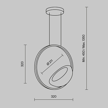 Подвесной светильник Maytoni Lunare MOD327PL-L5BS3K - фото
