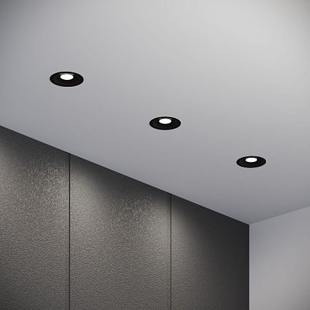 Светильник встраиваемый светодиодный Combi 10W 4000K черный 25067/LED Elektrostandard - фото