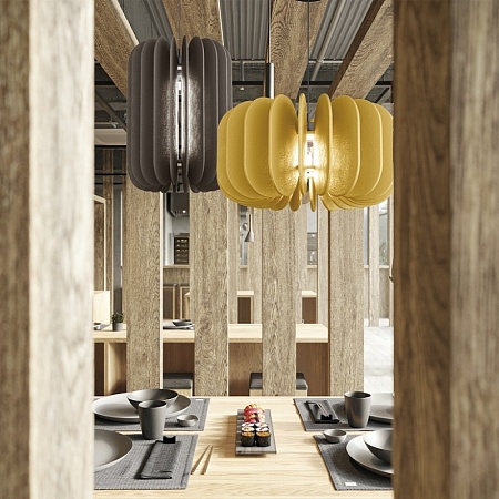 Светильник подвесной ST-Luce Черный/Желтый E27 1*60W SL3004.443.01 - фото