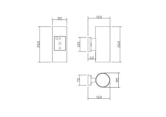 Настенный светильник (бра) Outdoor Rando O419WL-02GR - фото