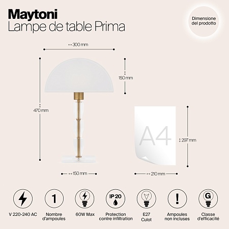 Настольный светильник Maytoni Prima Z034TL-01BZ - фото