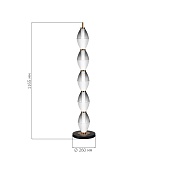 Светильник напольный ST-Luce Черный/Белый, Дымчатый LED 1*35W 3000K SL6130.405.27