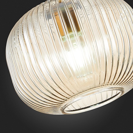 Подвес ST-Luce Латунь/Коньячный E27 1*60W SL1154.313.01 - фото