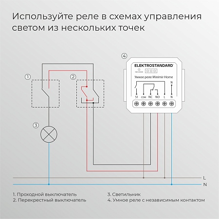 Реле Умный дом с независимым контактом 76010/00 Elektrostandard - фото