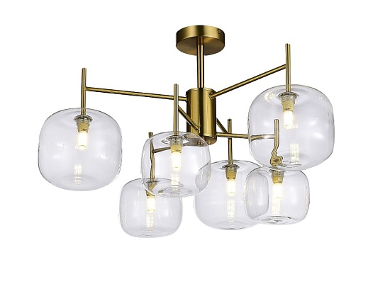 Люстра потолочная ST-Luce Латунь/Прозрачный G9 6*5W SL1049.302.06 - фото