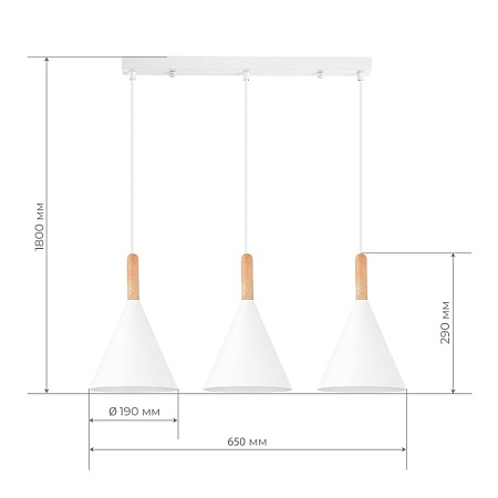 Светильник подвесной Белый/Белый E27 3*40W SLE1255-503-03 - фото