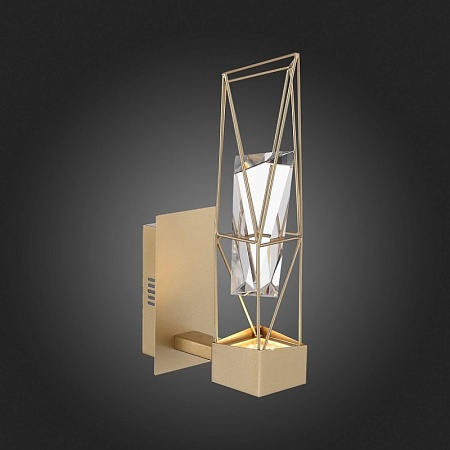 Бра ST-Luce Матовое золото/Матовое золото, Прозрачный LED 1*6W 4000K SL815.201.01 - фото