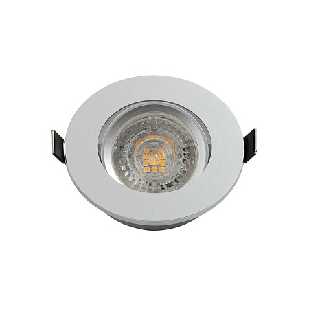DK3020-CM Встраиваемый светильник, IP 20, 10 Вт, GU5.3, LED, серый, пластик - фото