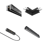 Трековая система Technical магнитная для натяжного потолка чёрная 150x150 TS-R-150-TR031-2-18W3K-B