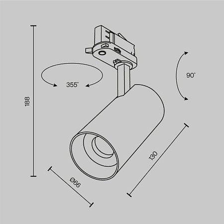 Трековый светильник Technical FOCUS LED TR197-3-20WCCT-M-B - фото