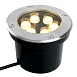 Светодиодный светильник тротуарный (грунтовый) Feron SP2802, 6W, AC/DC12-24V, низковольтный, 3000К, металлик, D120*H90mm, вн.диаметр: 90mm, IP67 - фото