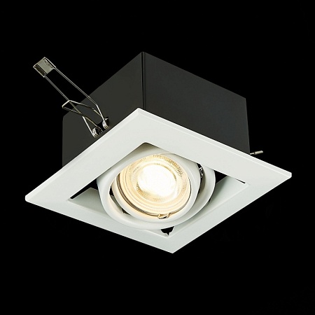 Св-к встр. Черный, Белый GU10 1*50W IP20 L126xW126xH70 220V Без ламп ST250.558.01 - фото